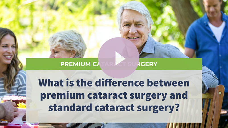 A senior man sitting with his family in a garden on a nice weather day.