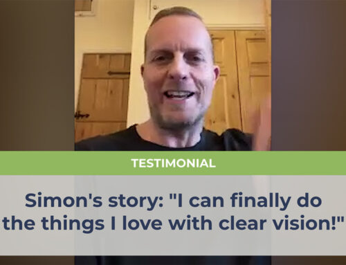 Simon’s story: “I can finally do the things I love with clear vision!”